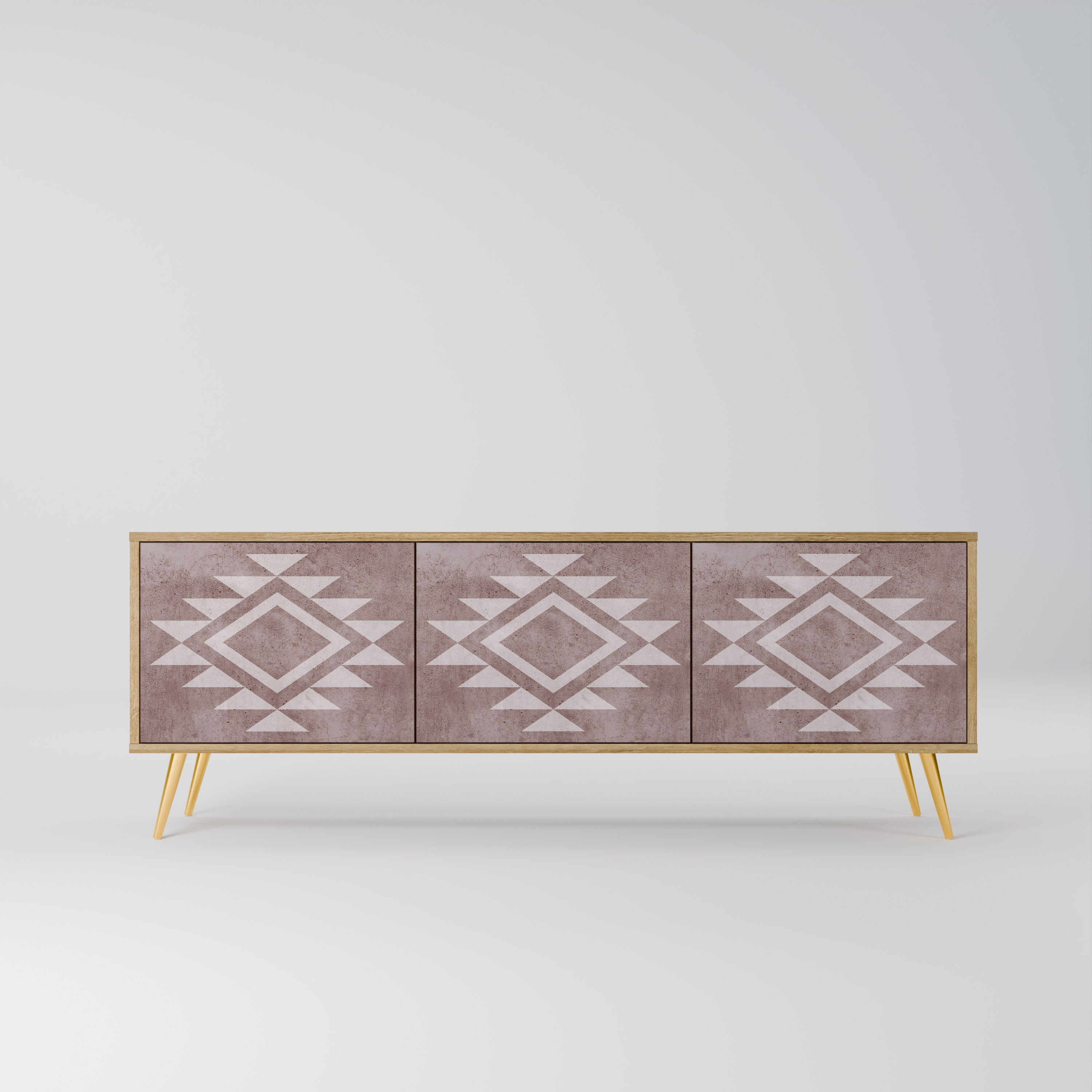 MARVEL MOSAIC 3-Door TV Stand in Oak Effect