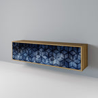 CUBIC MIST 3-Door TV Stand in Oak Effect