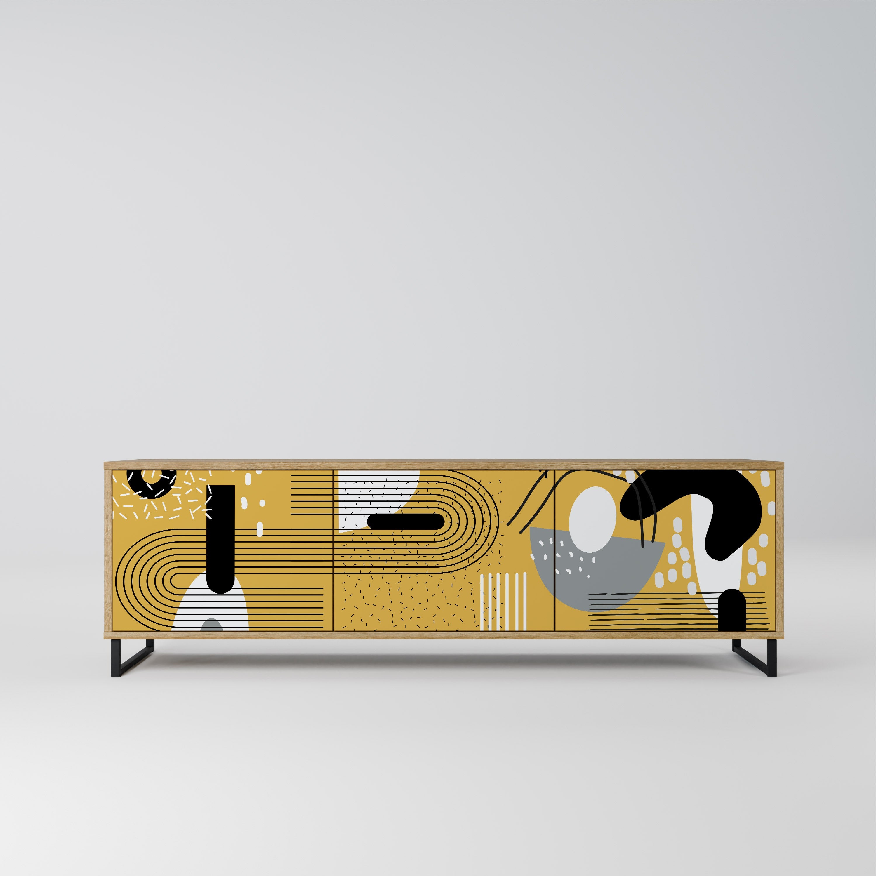 SHAPESHIFT SYMPHONY 3-Door TV Stand in Oak Effect