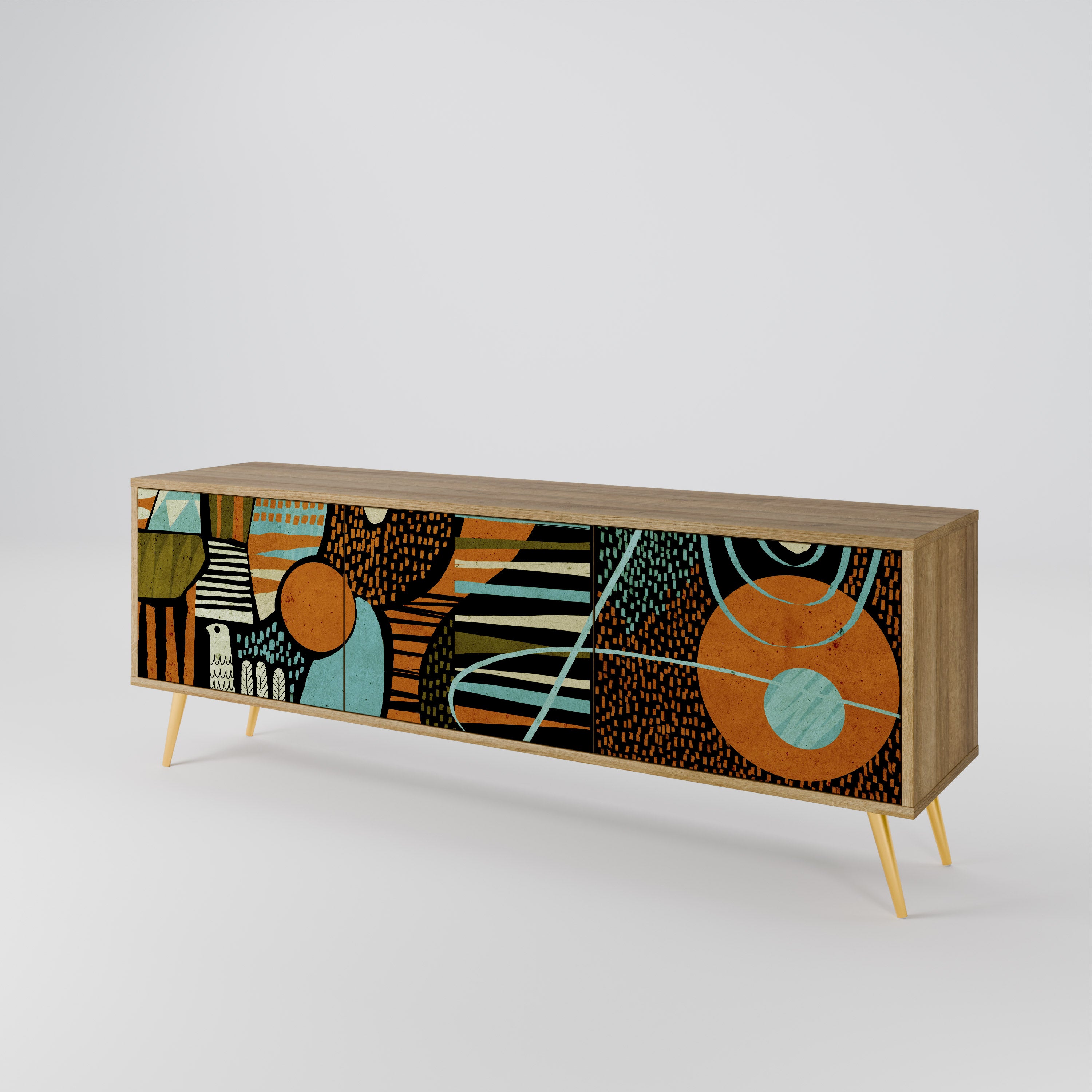 GEODE GLIMMER 3-Door TV Cabinet