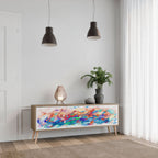 FINESSE MASH-UP 3-Door TV Stand in Oak Effect