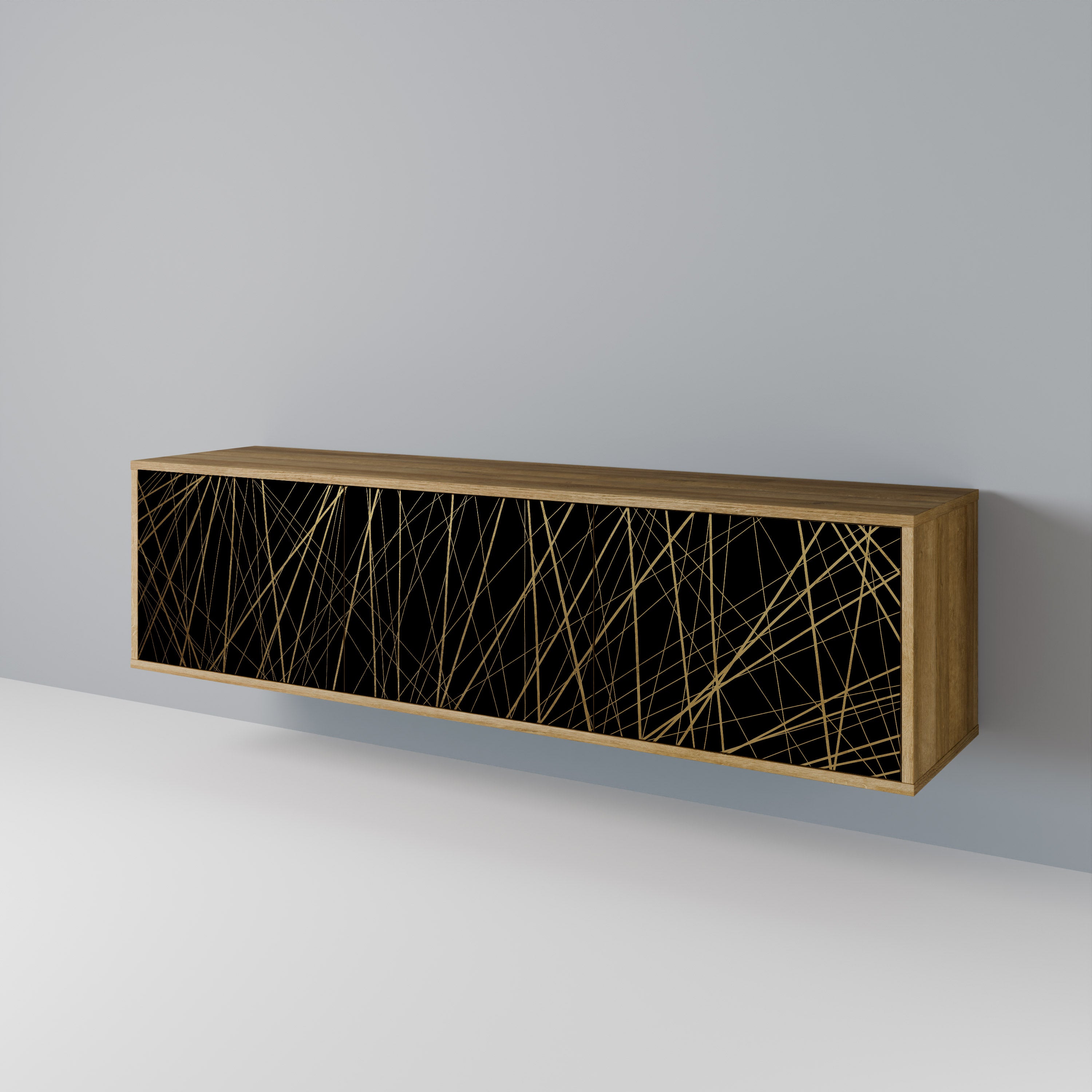 BRIGHT MESH 3-Door TV Cabinet
