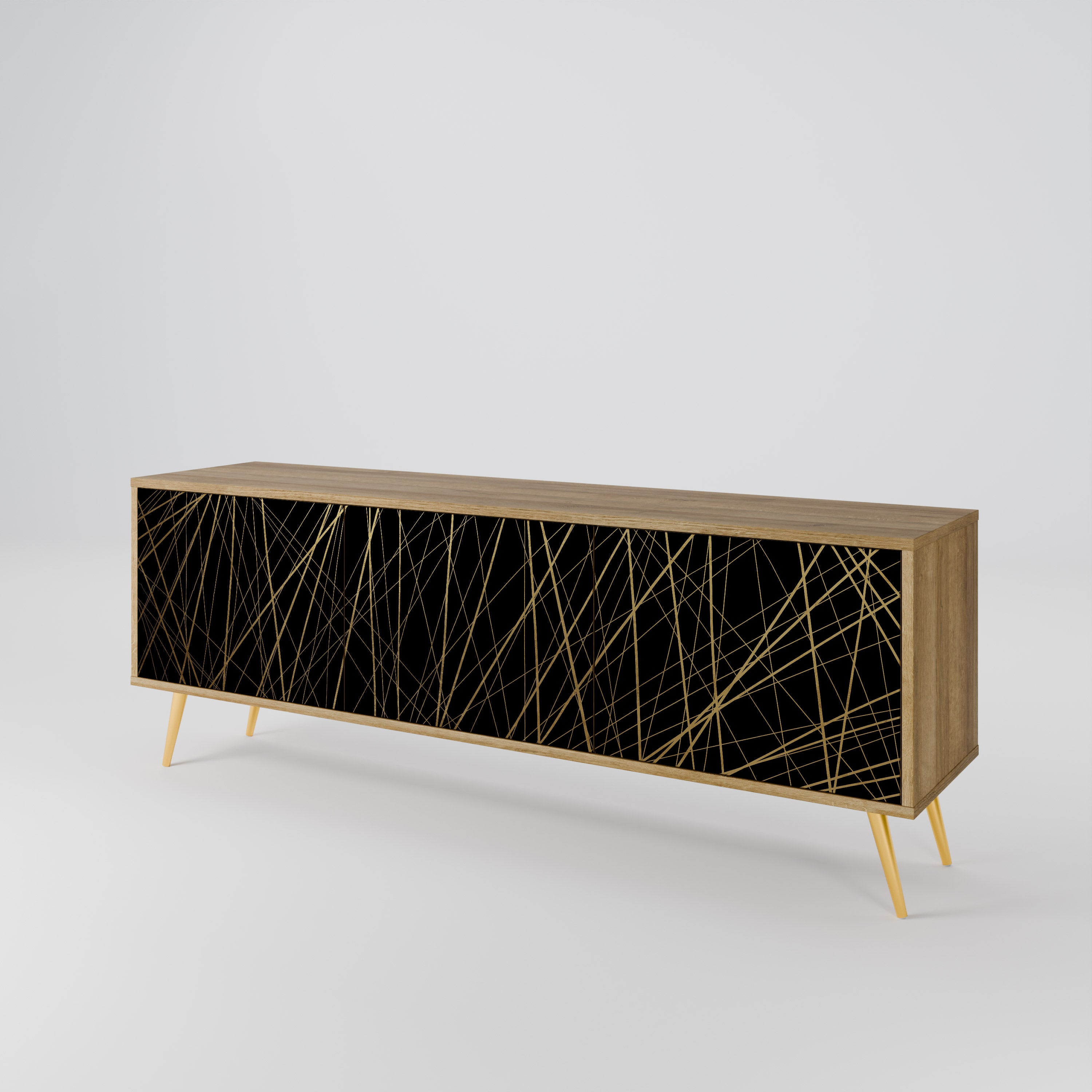 BRIGHT MESH 3-Door TV Cabinet