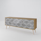 CONCRETE MOVEMENT TV-Lowboard mit 3 Türen in Eiche-Optik