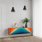 PRISM CONCUSSION 3-Door TV Stand in Oak Effect