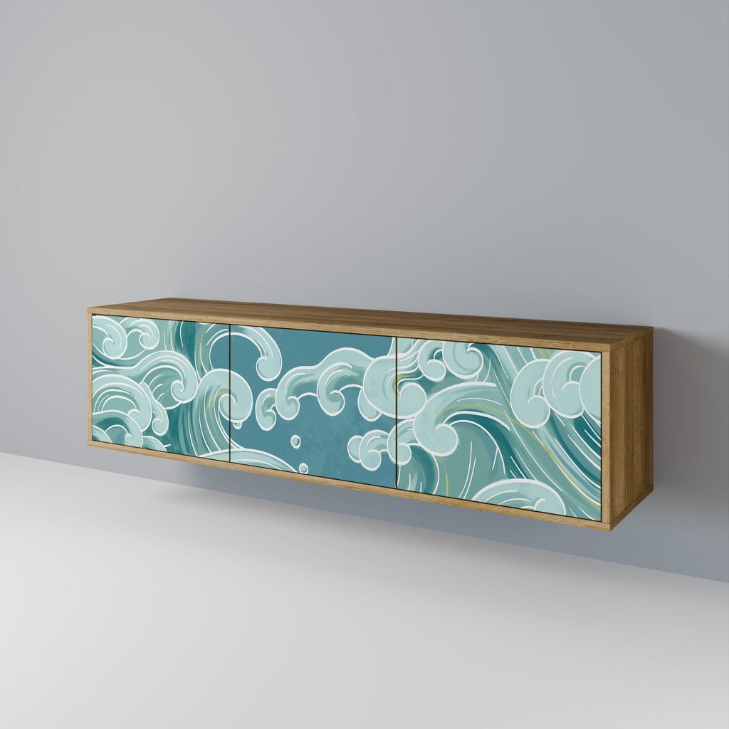 ASIAN SWAY TV-Lowboard mit 3 Türen in Eiche-Optik