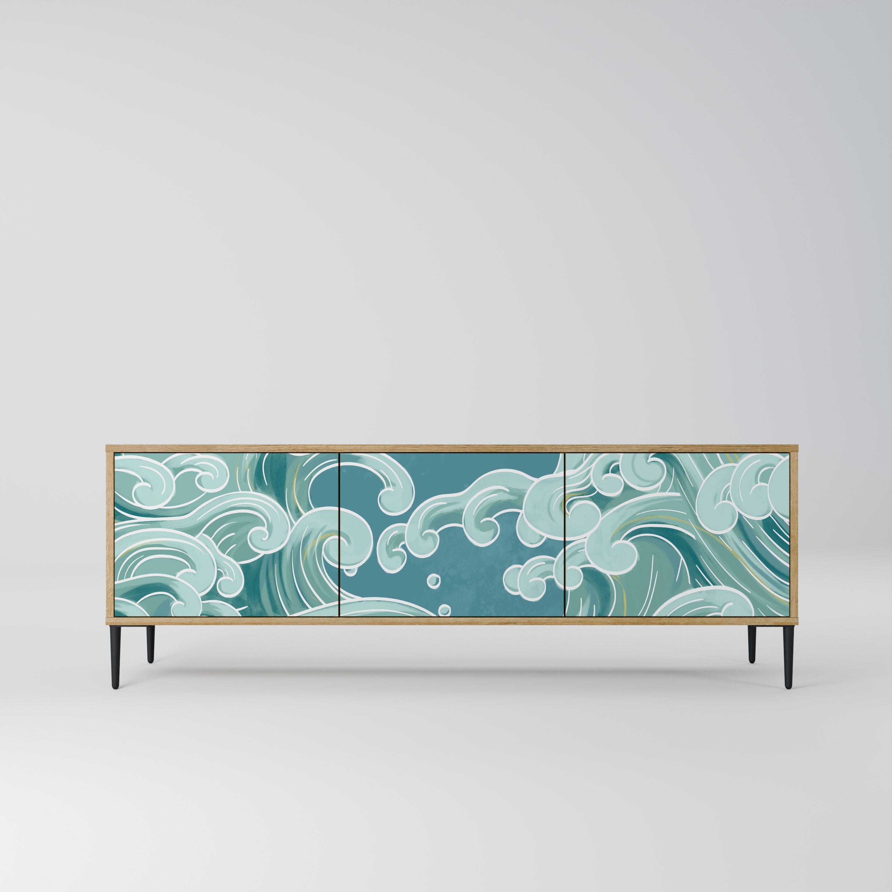 ASIAN SWAY TV-Lowboard mit 3 Türen in Eiche-Optik