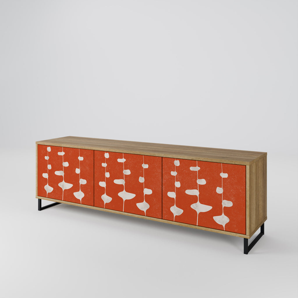 COURAGE MOLD 3-Door TV Stand in Oak Effect