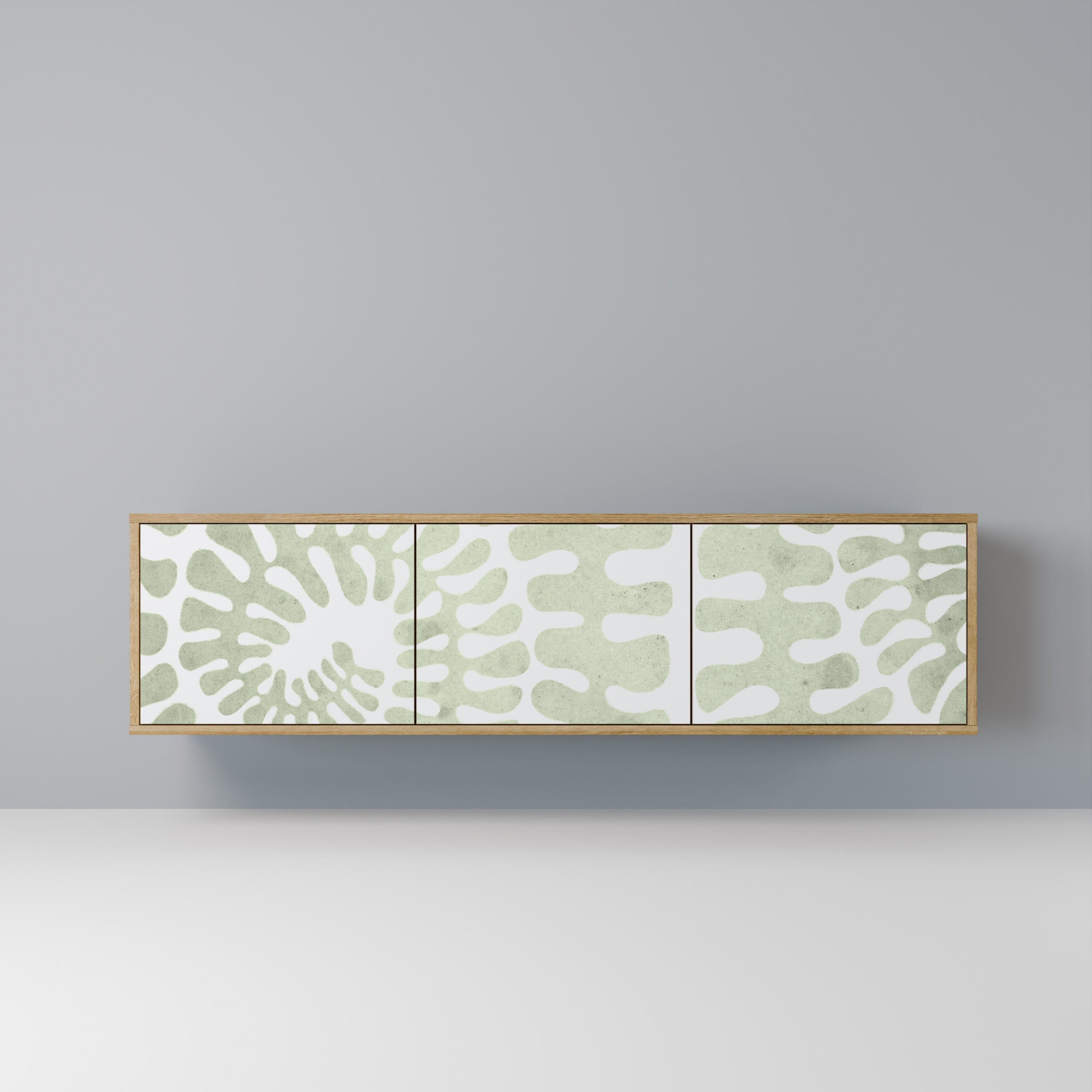 HELIX DANCE 3-Door TV Stand in Oak Effect