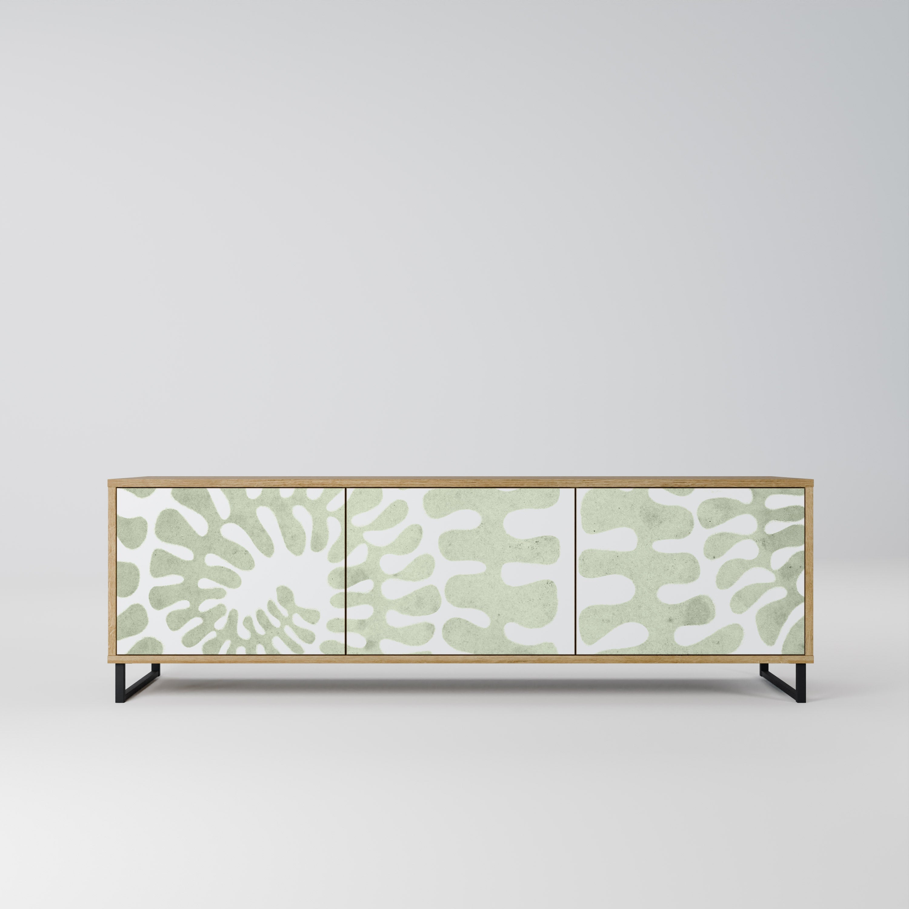 HELIX DANCE 3-Door TV Stand in Oak Effect