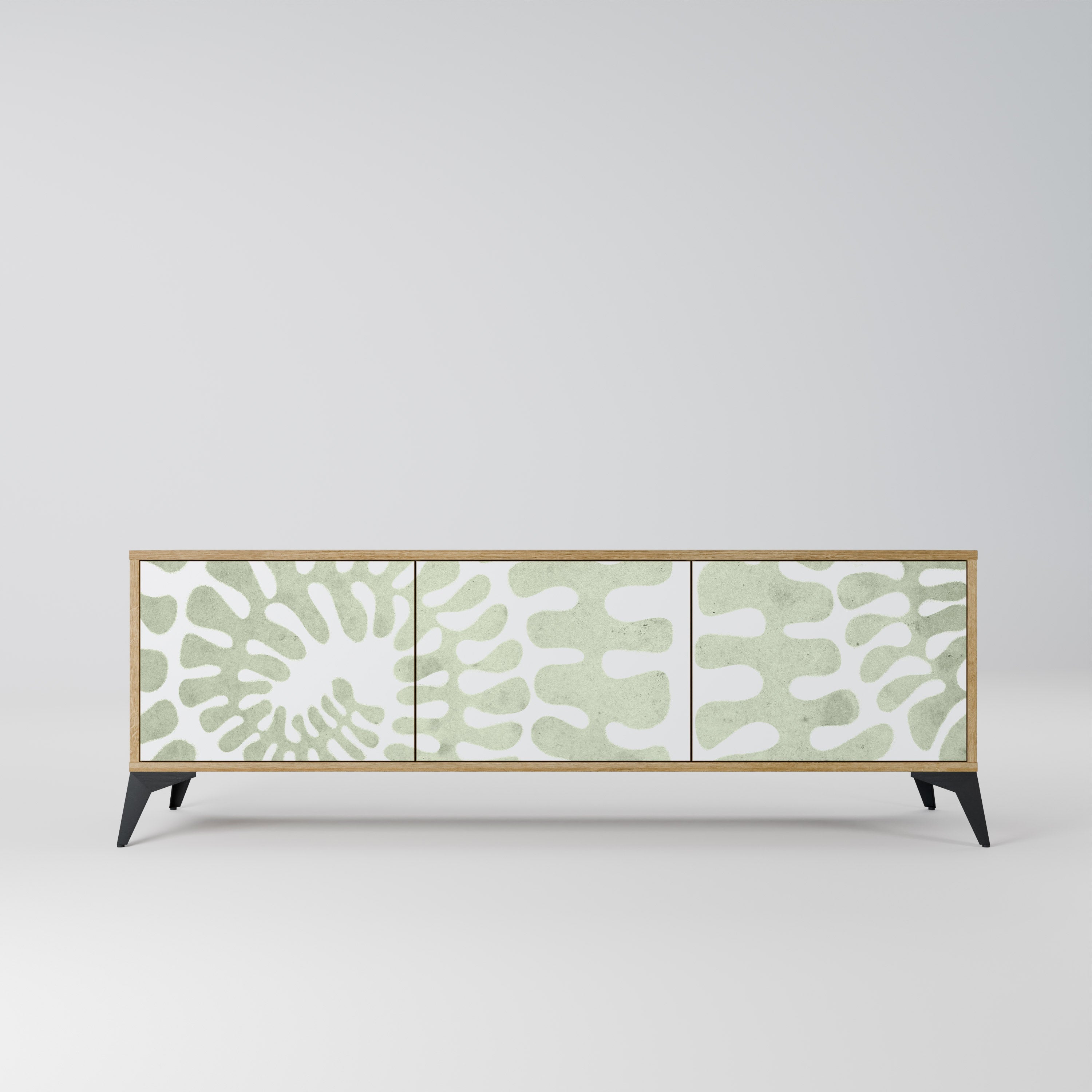 HELIX DANCE 3-Door TV Stand in Oak Effect