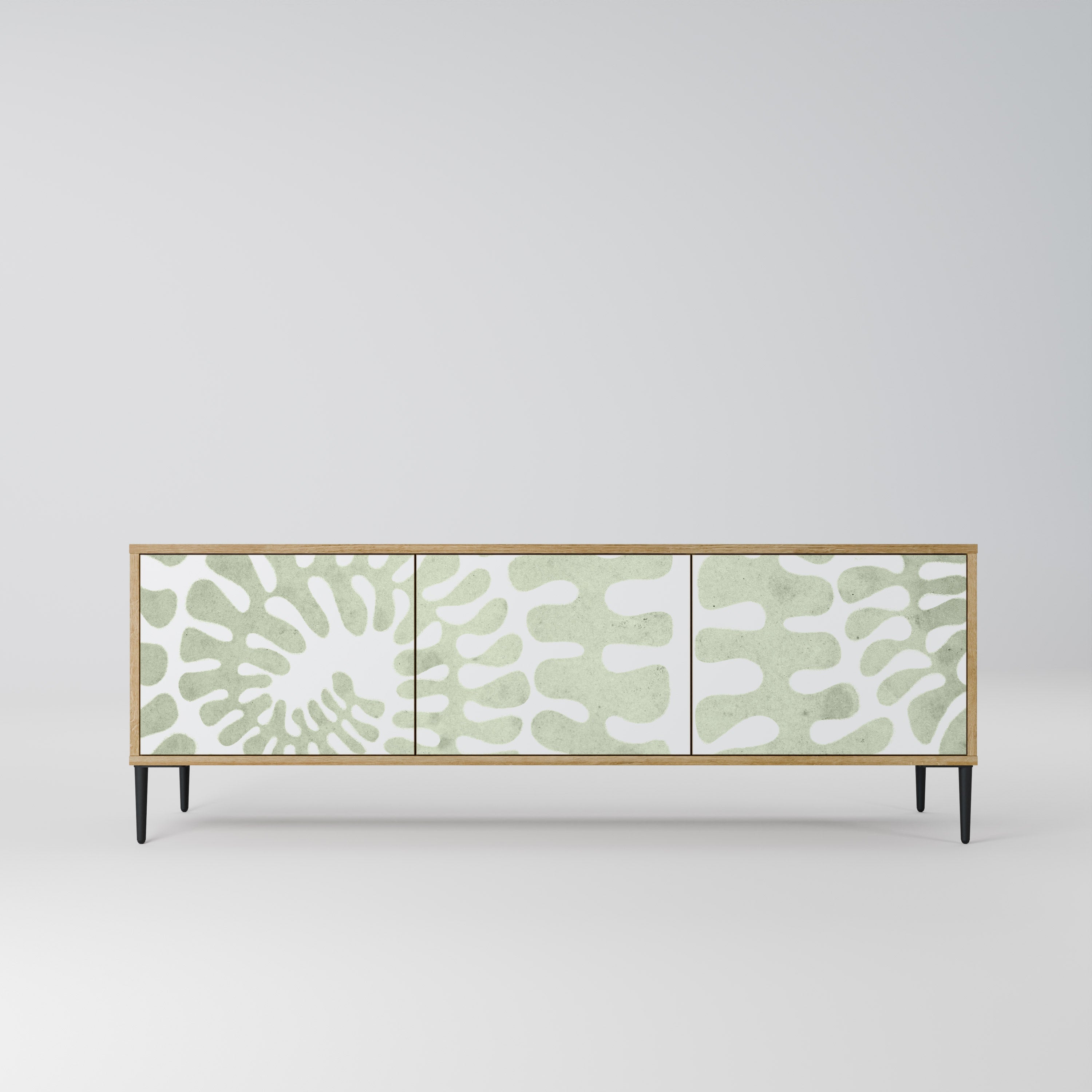 HELIX DANCE 3-Door TV Stand in Oak Effect