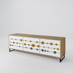 VIVID TONE TV-Lowboard mit 3 Türen in Eiche-Optik