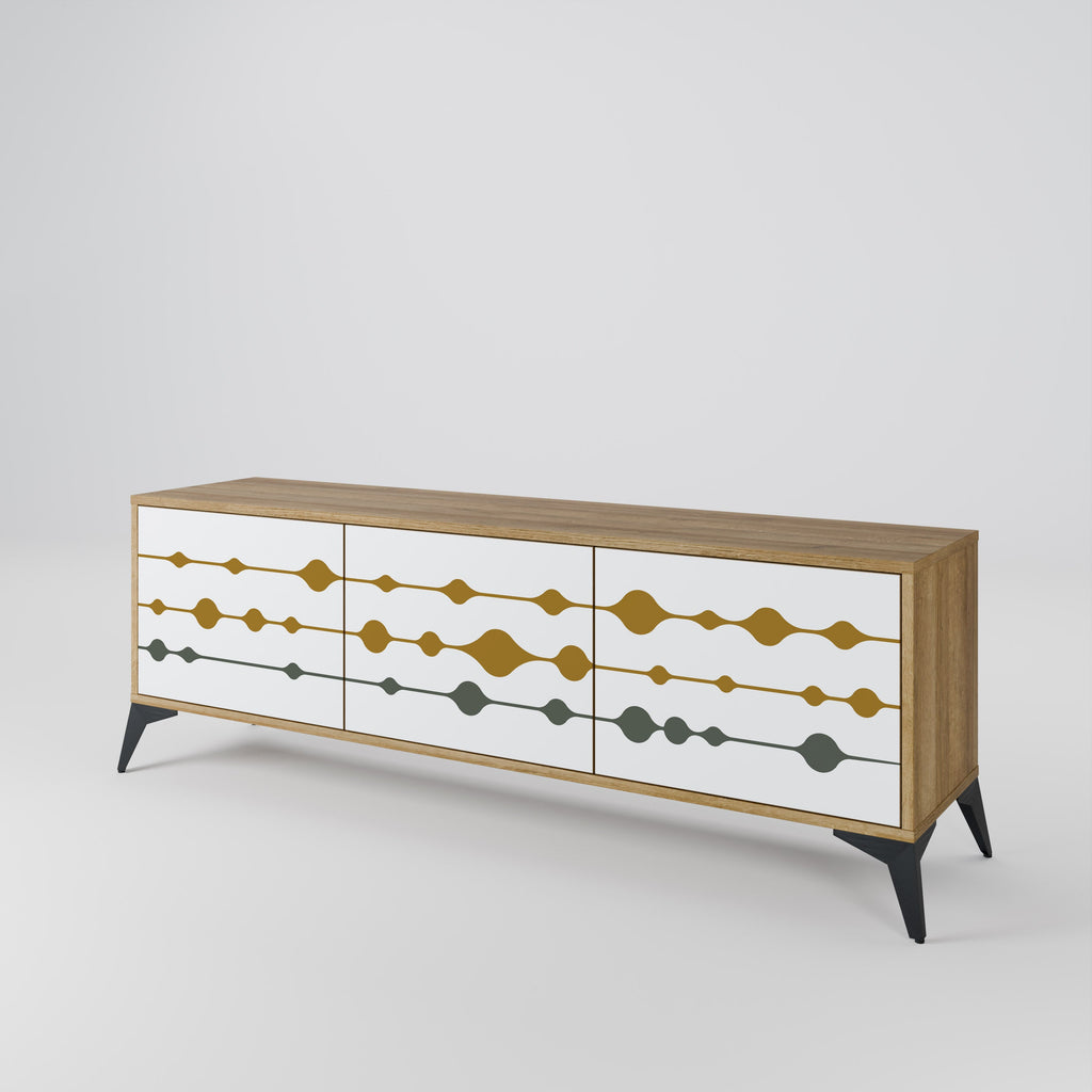 VIVID TONE TV-Lowboard mit 3 Türen in Eiche-Optik