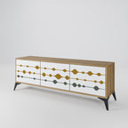 VIVID TONE TV-Lowboard mit 3 Türen in Eiche-Optik