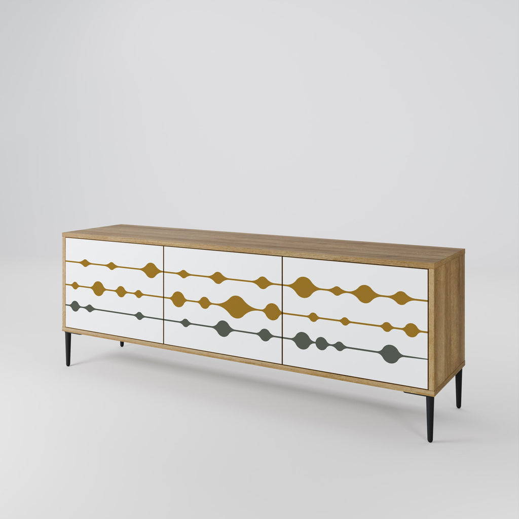 VIVID TONE TV-Lowboard mit 3 Türen in Eiche-Optik