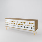 VIVID TONE TV-Lowboard mit 3 Türen in Eiche-Optik