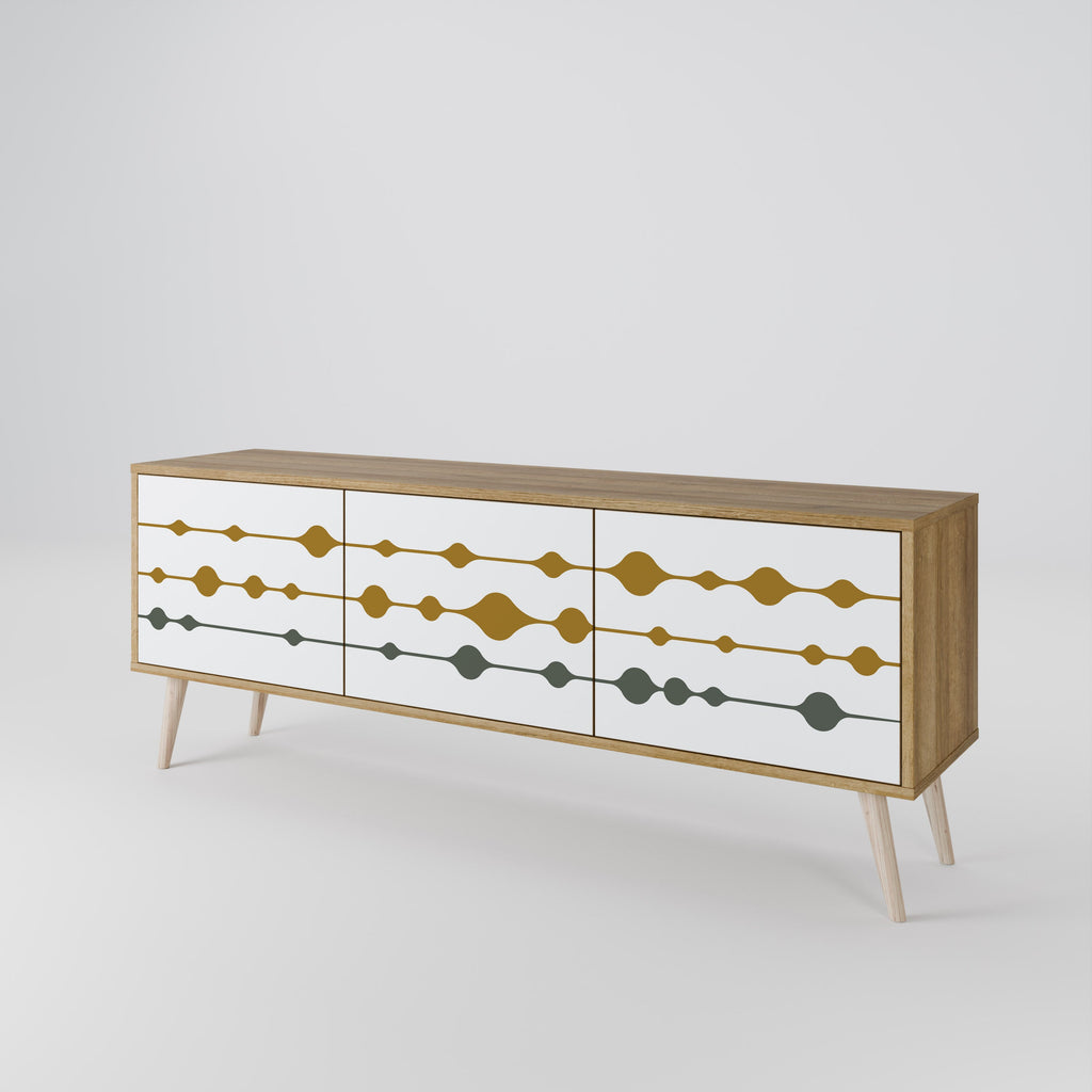 VIVID TONE TV-Lowboard mit 3 Türen in Eiche-Optik