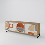 SPACE AROUND 3-Door TV Stand in Oak Effect