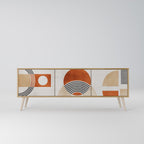 SPACE AROUND 3-Door TV Stand in Oak Effect