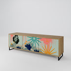 KANAGAWA BEAUTY 3-Door TV Stand in Oak Effect