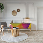 VIVID GEOMETRY TV-Lowboard mit 3 Türen in Eiche-Optik