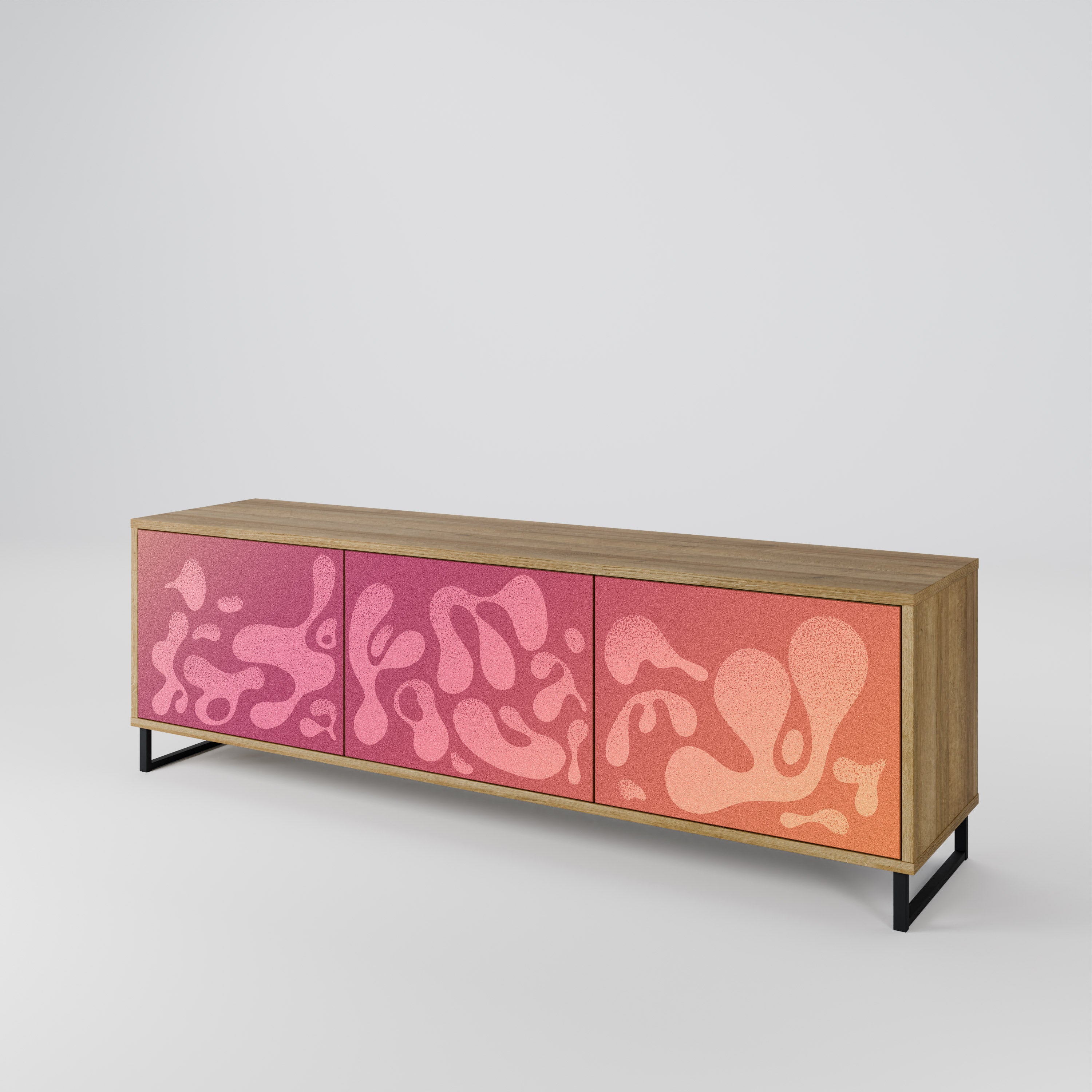 IRREGULAR PINK 3-Door TV Cabinet