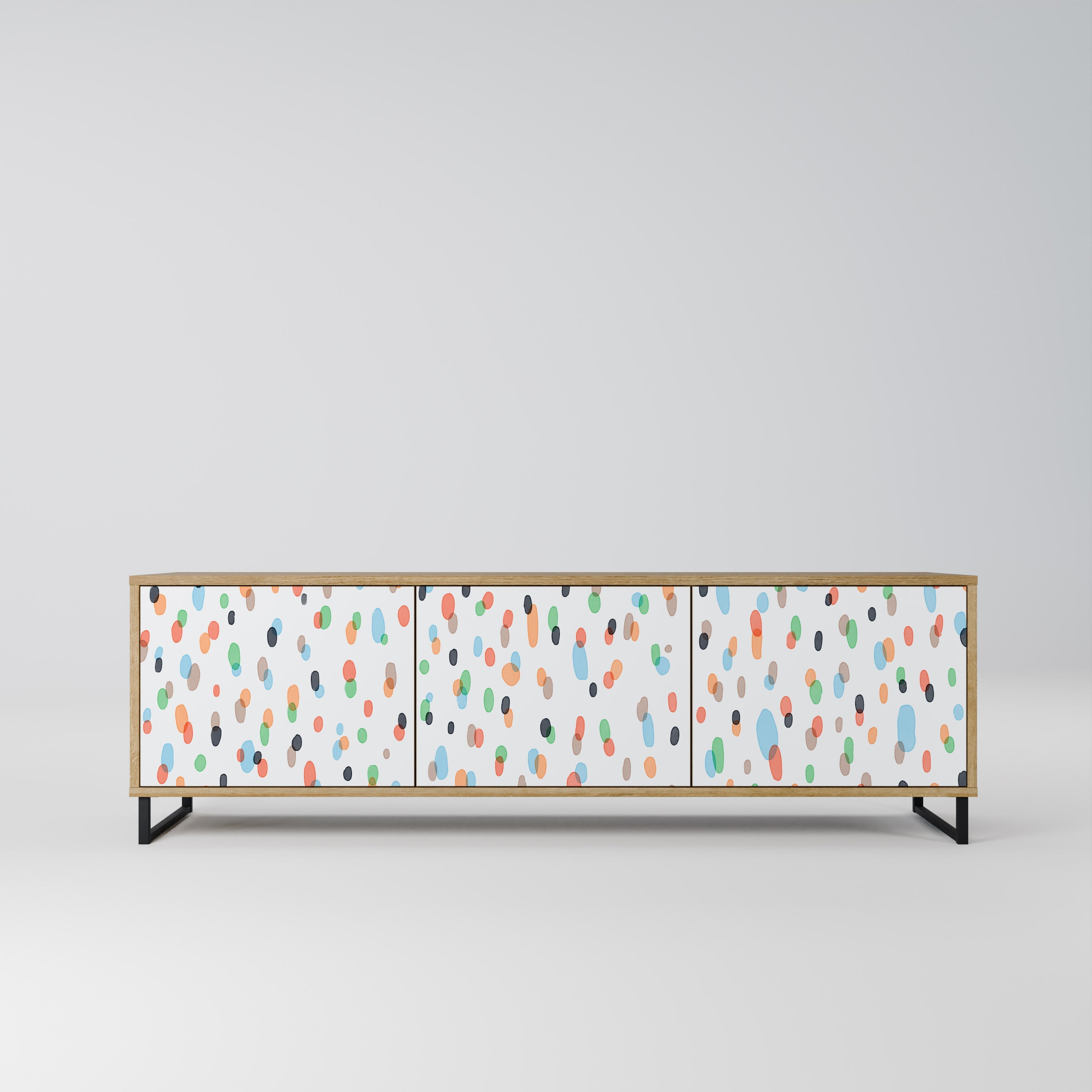 ENERGETIC SPOTS TV-Lowboard mit 3 Türen in Eiche-Optik