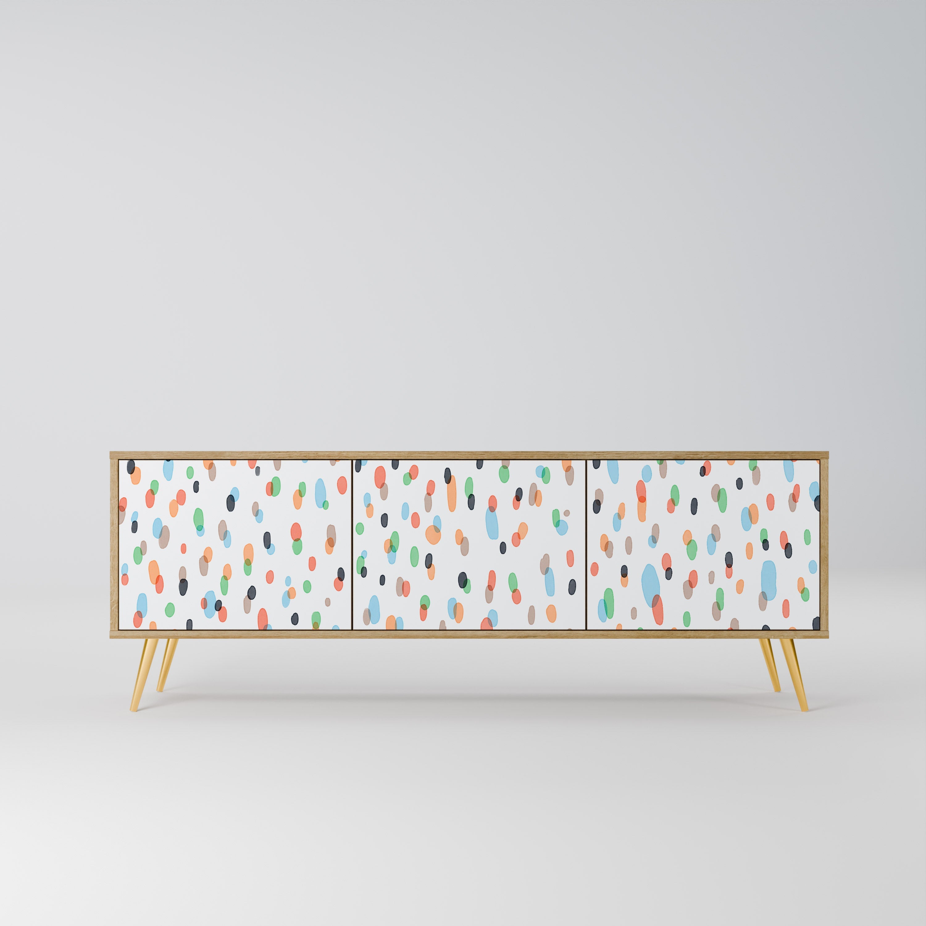 ENERGETIC SPOTS TV-Lowboard mit 3 Türen in Eiche-Optik