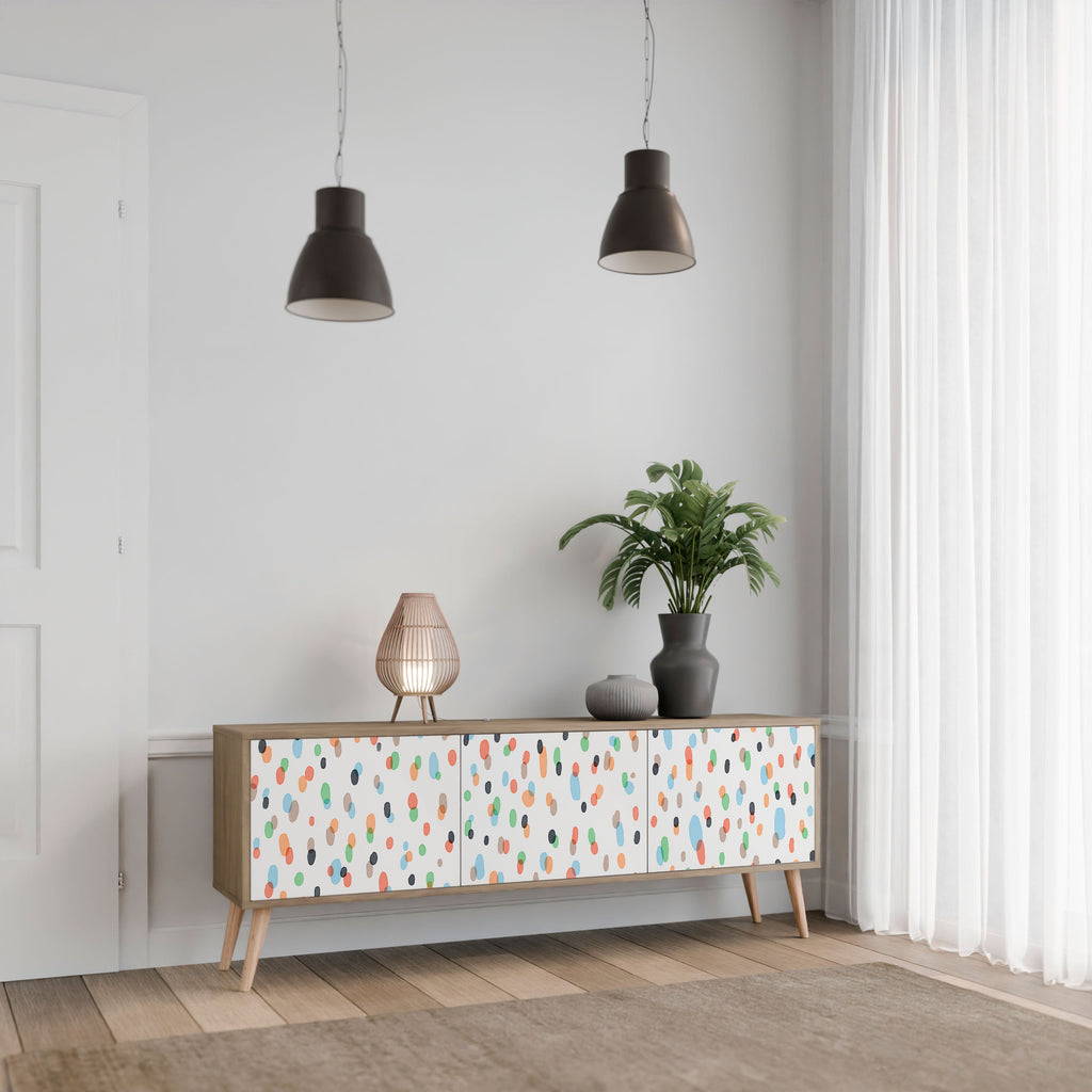 ENERGETIC SPOTS TV-Lowboard mit 3 Türen in Eiche-Optik