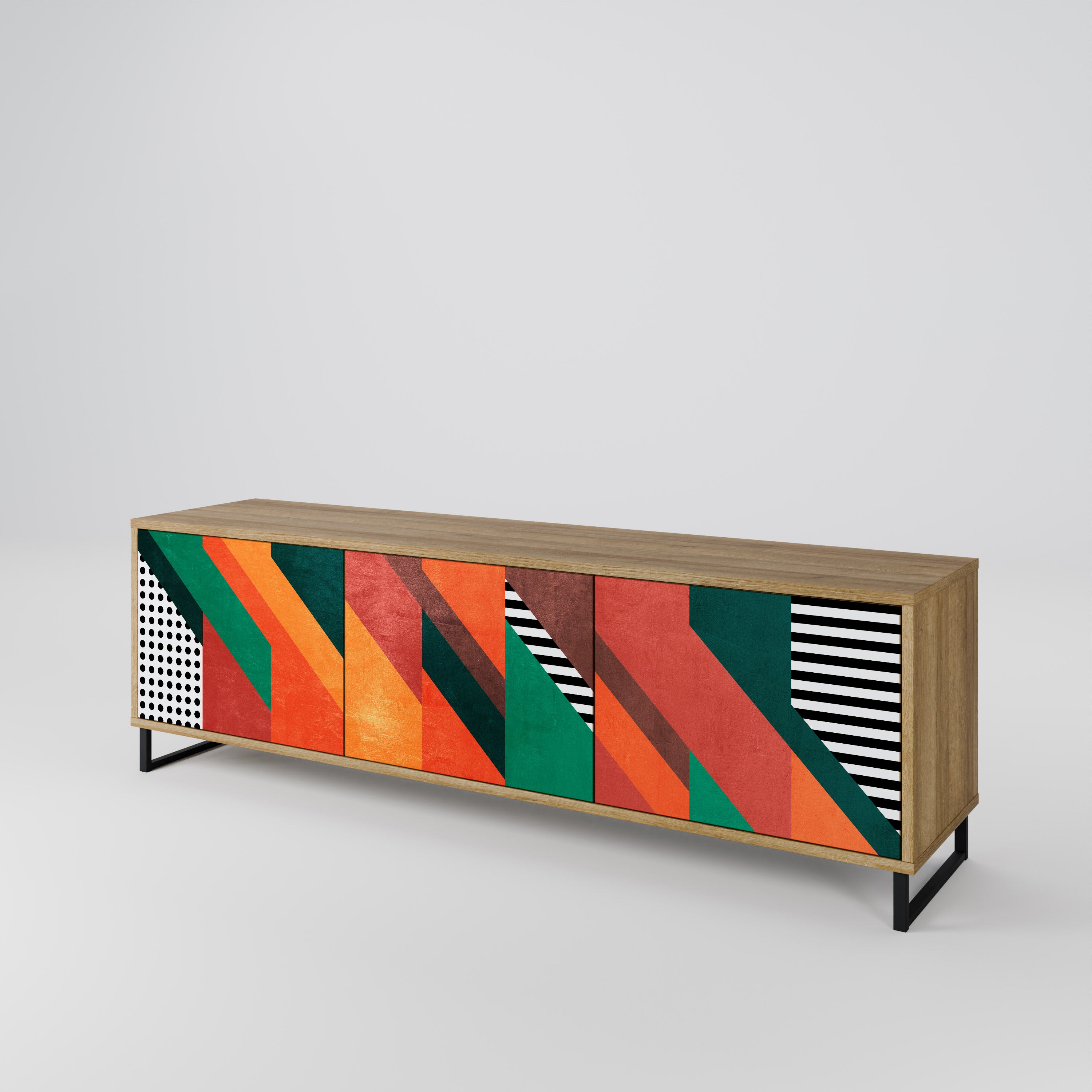 MAKESHIFT ARTISTRY 3-Door TV Cabinet