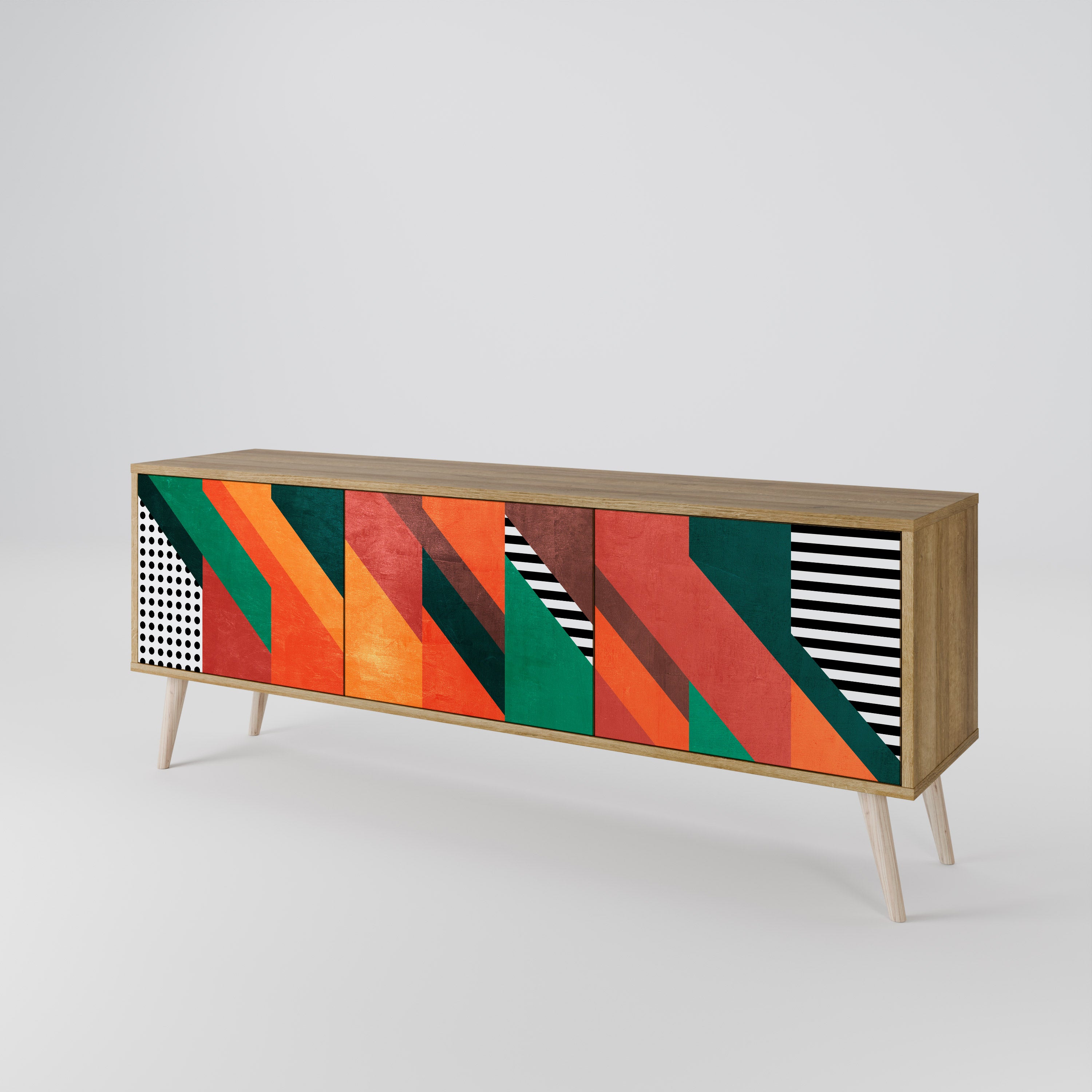 MAKESHIFT ARTISTRY 3-Door TV Cabinet