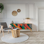 MAKESHIFT ARTISTRY TV-Lowboard mit 3 Türen in Eiche-Optik