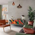 MAKESHIFT ARTISTRY TV-Lowboard mit 3 Türen in Eiche-Optik