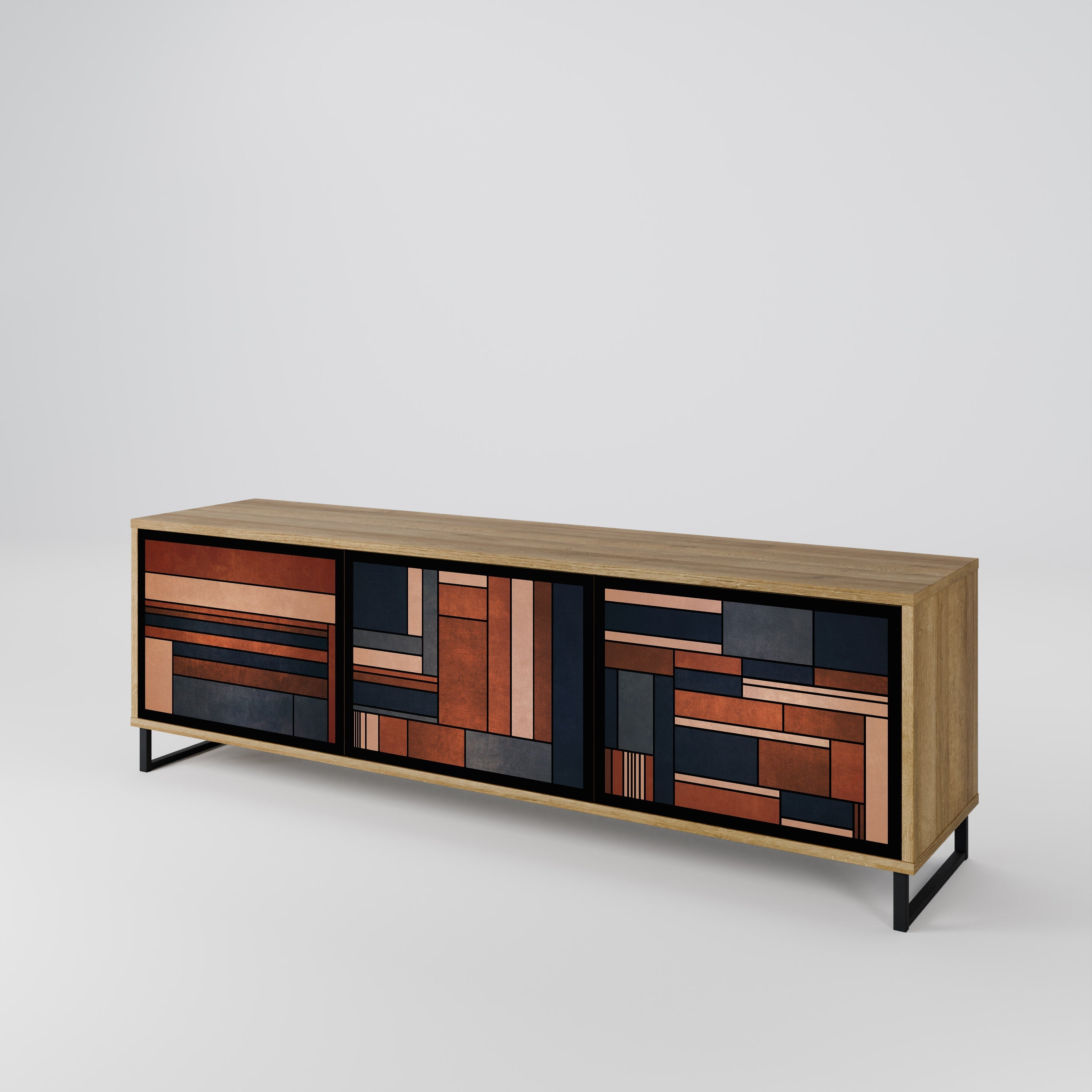 INTREPID FORMATION TV-Lowboard mit 3 Türen in Eiche-Optik