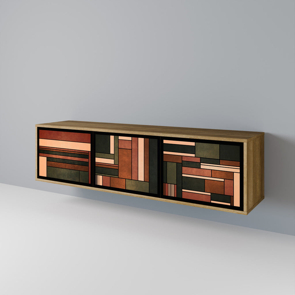 FIGURES OF NATURE TV-Lowboard mit 3 Türen in Eiche-Optik