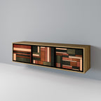 FIGURES OF NATURE TV-Lowboard mit 3 Türen in Eiche-Optik