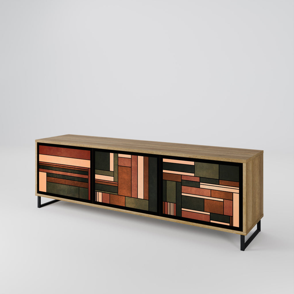 FIGURES OF NATURE TV-Lowboard mit 3 Türen in Eiche-Optik