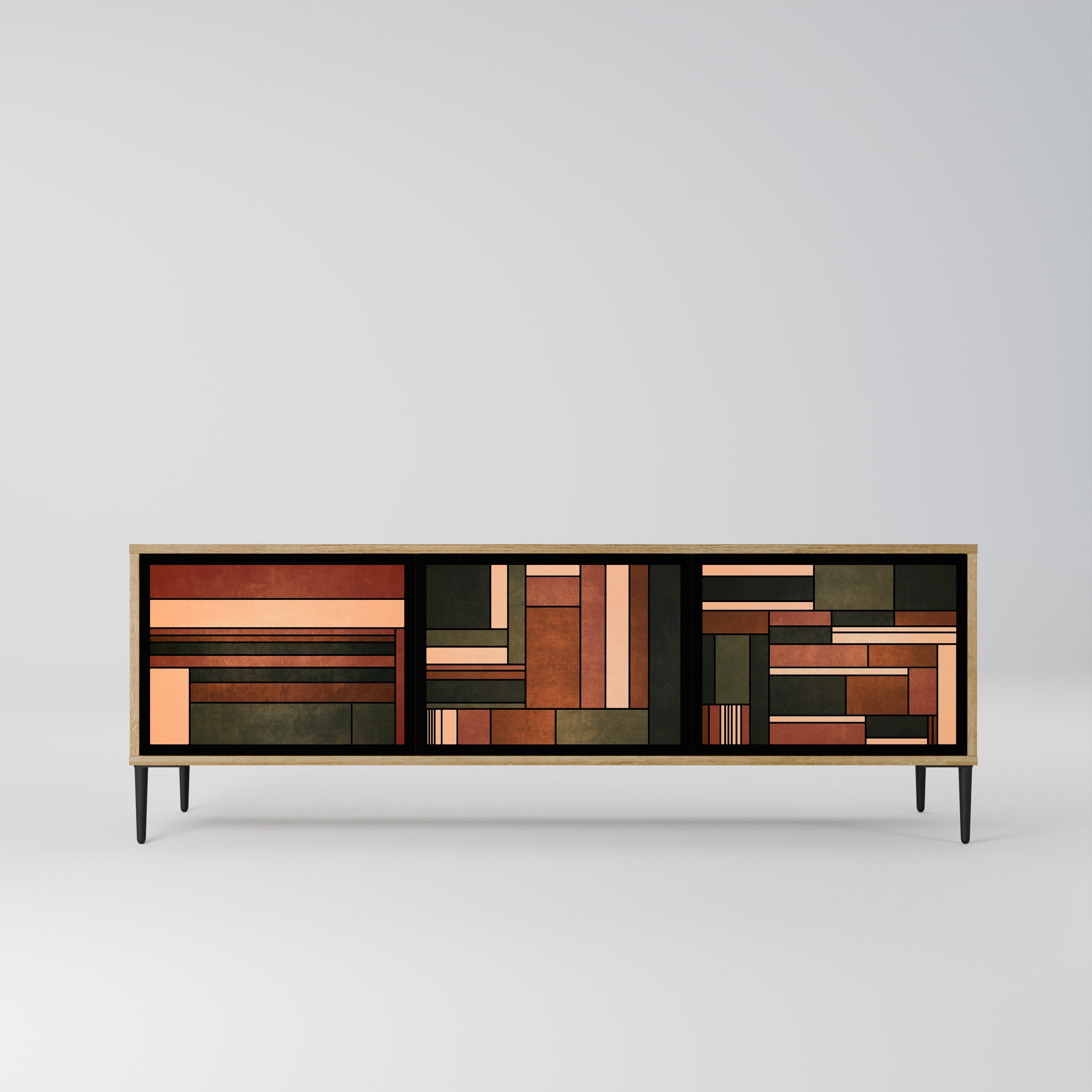 FIGURES OF NATURE TV-Lowboard mit 3 Türen in Eiche-Optik