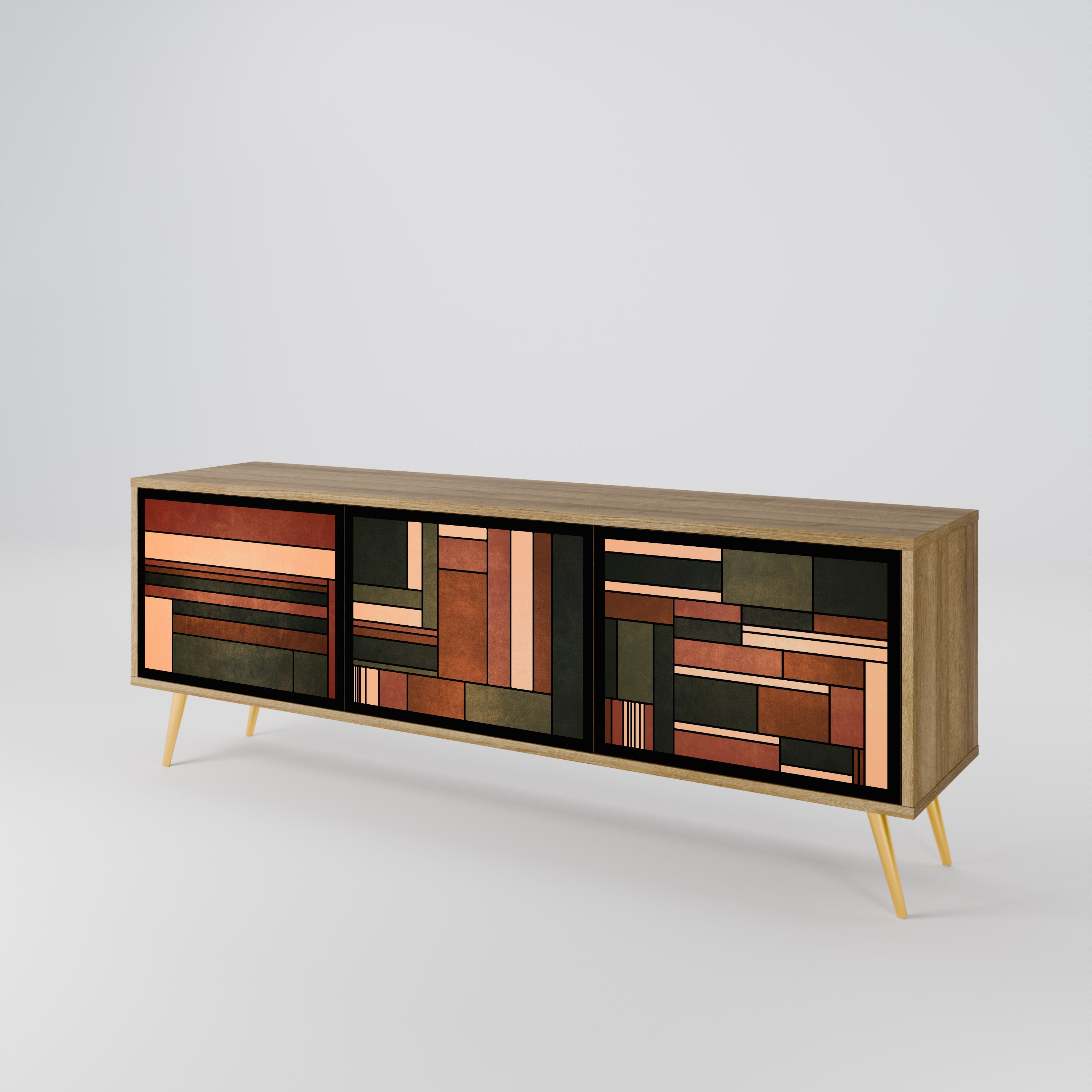 FIGURES OF NATURE 3-Door TV Cabinet