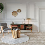 FIGURES OF NATURE TV-Lowboard mit 3 Türen in Eiche-Optik