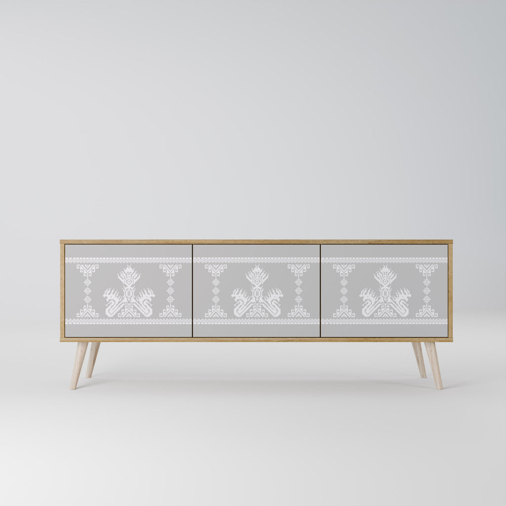 THAI GRAY TV-Lowboard mit 3 Türen in Eiche-Optik