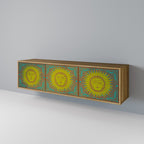 SUNSHINE EULOGY TV-Lowboard mit 3 Türen in Eiche-Optik