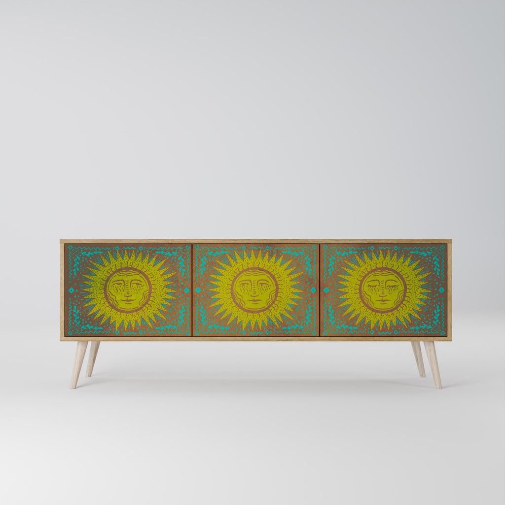 SUNSHINE EULOGY TV-Lowboard mit 3 Türen in Eiche-Optik