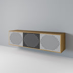POLYGON ILLUSION TV-Lowboard mit 3 Türen in Eiche-Optik