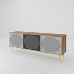 POLYGON ILLUSION TV-Lowboard mit 3 Türen in Eiche-Optik