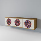 BROWN CIRCLES TV-Lowboard mit 3 Türen in Eiche-Optik