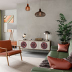 BROWN CIRCLES TV-Lowboard mit 3 Türen in Eiche-Optik