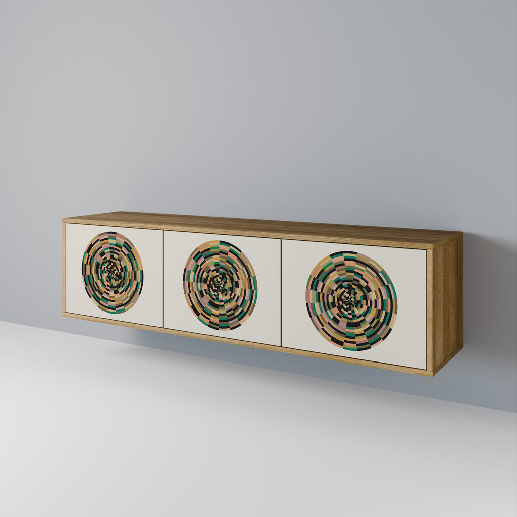 GREEN CIRCLES TV-Lowboard mit 3 Türen in Eiche-Optik