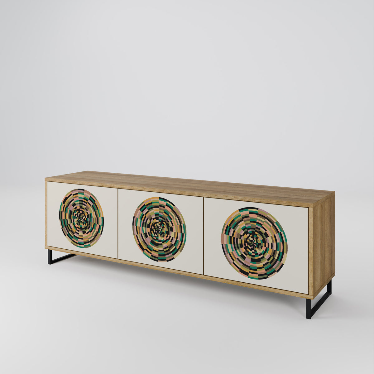 GREEN CIRCLES 3-türiges TV-Lowboard